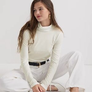 J. Crew Ivory Tissue Turtleneck NWT